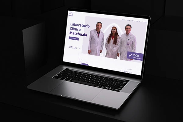 Diseño de interfaz del portal médico Laboratorio Matehuala