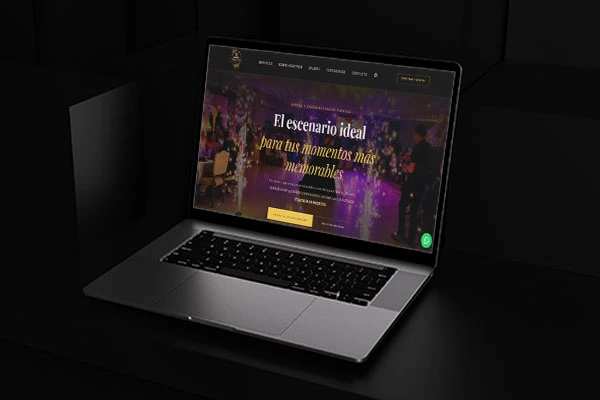 Diseño de landing page para el salón de eventos Lissette López Eventos
