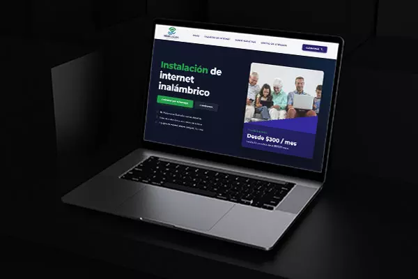 Diseño de landing page corporativa de alto rendimiento para Redes Laguna
